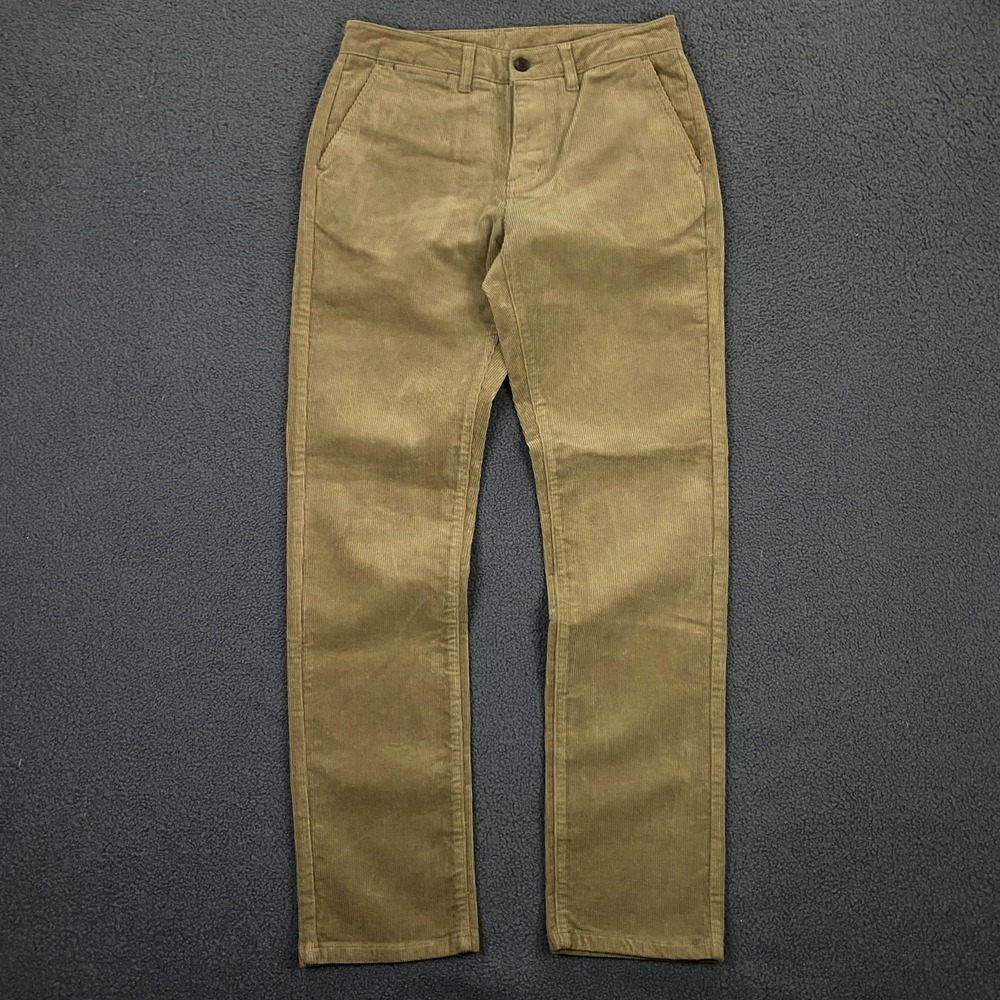 Katin Corey Corduroy Pant Mens 30x32 Slim Straight Chino Beige Brown
